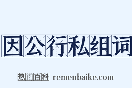 因公行私组词是什么意思的图片